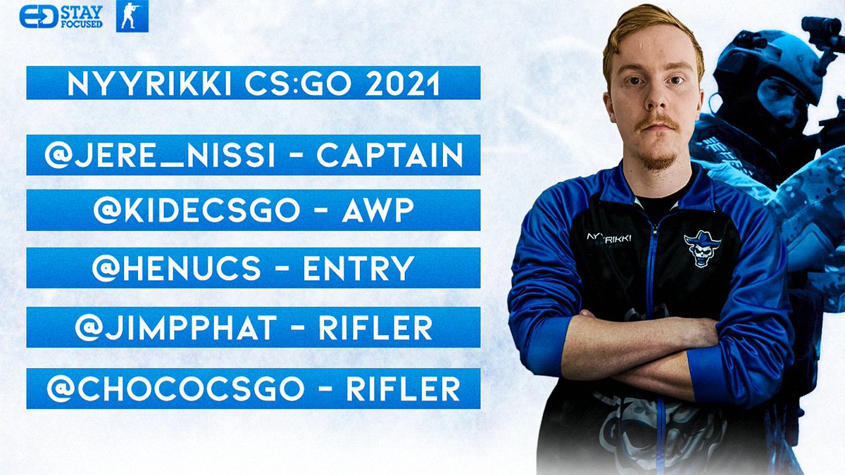 SURPRISE! 🤯

We are back to #CSGO with some familiar faces 😉

<a href="/jere_nissi/">Jere Nissi</a>
<a href="/kideCSGO/">kide</a>
@HENUcs
@jimpphat
<a href="/ChocoCSGO/">choco</a>

Don't worry, if you don't know us yet. Get to know us right away, as we're playing on stream TODAY! 👊

#theHUNT 🤠 #esportsfi #csgofi