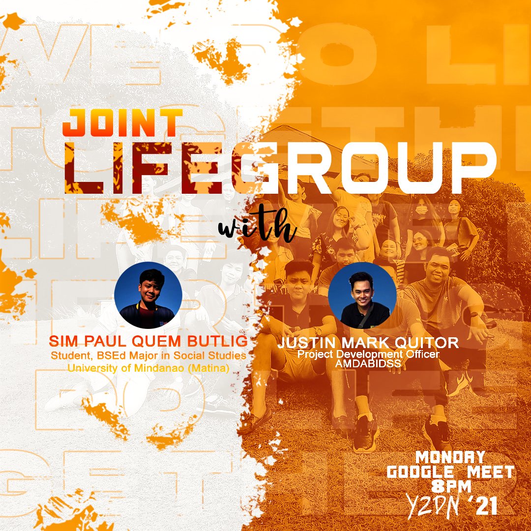 y2dnum's tweet image. JOINT LIFEGROUP IS BACK!!!!

Join us doing life together tomorrow 8PM at google meet with @simpaulquem and @markojustineq. Invite your friends, classmates and family! ❤️

See you fam! Open for all. 🔥
#y2dn21 #jointlifegroup #lifegroup #onlinelifegroup