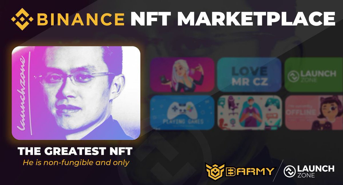 launchzoneann's tweet photo. #Binance NFT is coming. 
Our alliance of LaunchZone and @BARMY_Official will focus on promoting NFT projects on #BSC.

Also @BARMY_Official will launch their NFT Gallery. 

Exciting times ahead! 
#BUIDL on #BSC https://t.co/yi7kmJ2Z33