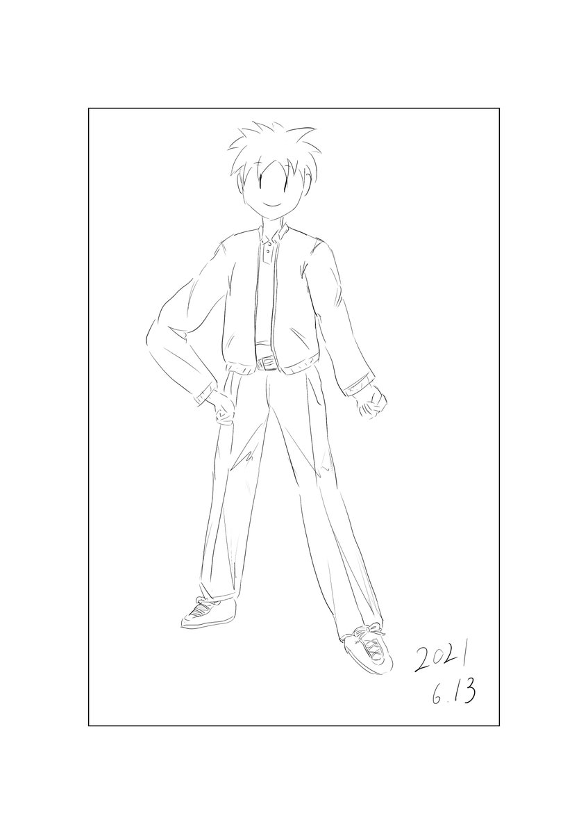Planet20202's tweet photo. 服を着た場合の練習。ようやくイラストらしくなってきた。凝った服装にも挑戦してみよう。 https://t.co/lvAtCQ8bdR