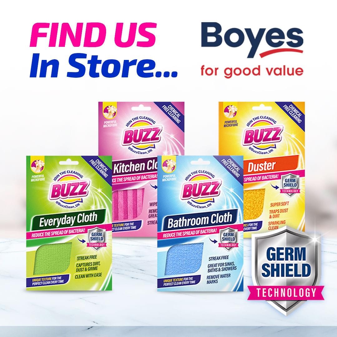 BoyesStores's tweet image. Buzz premium textured cloths are available in-store now, in a range of different colours and textures to make your colour coding routine easier! 🙌

Find your local store and opening times here➡️ boyes.co.uk/storelocator/

#JoinTheBuzz #CleanWithConfidence
