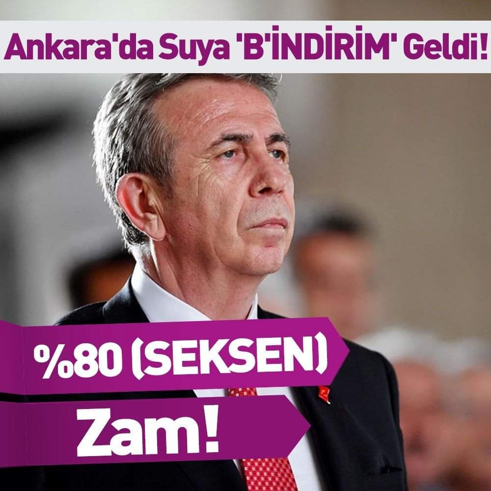 Mansur Ankara'ya indirim yerine bindirim yapmış . Ey Ankara istanbul rahatlık battı size değilmi.