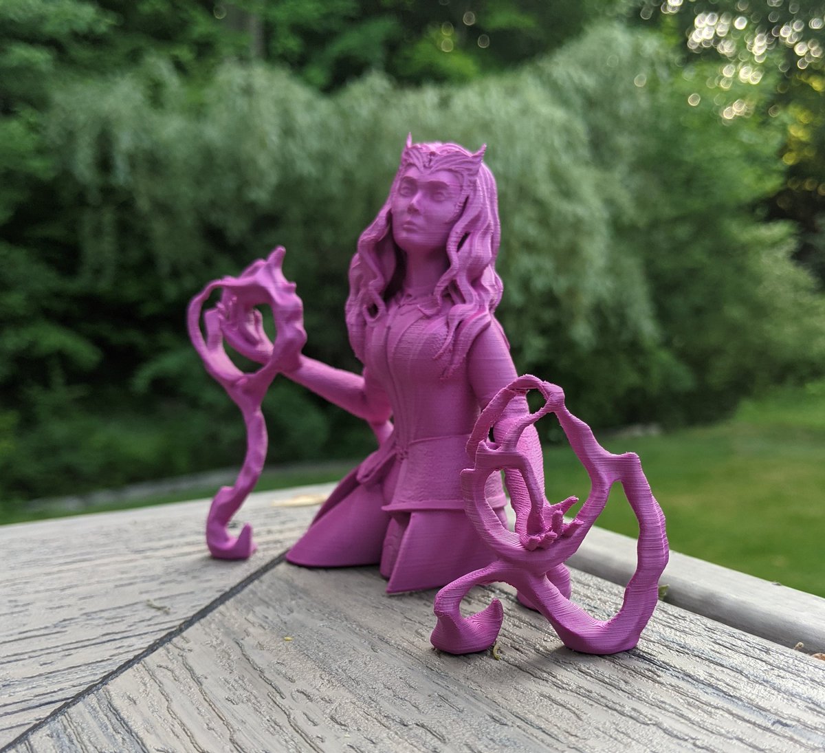 ZachWickliffe_'s tweet image. Awesome #scarletwitch model by @Kijaidesign printed in @fulament #mattepla #purple