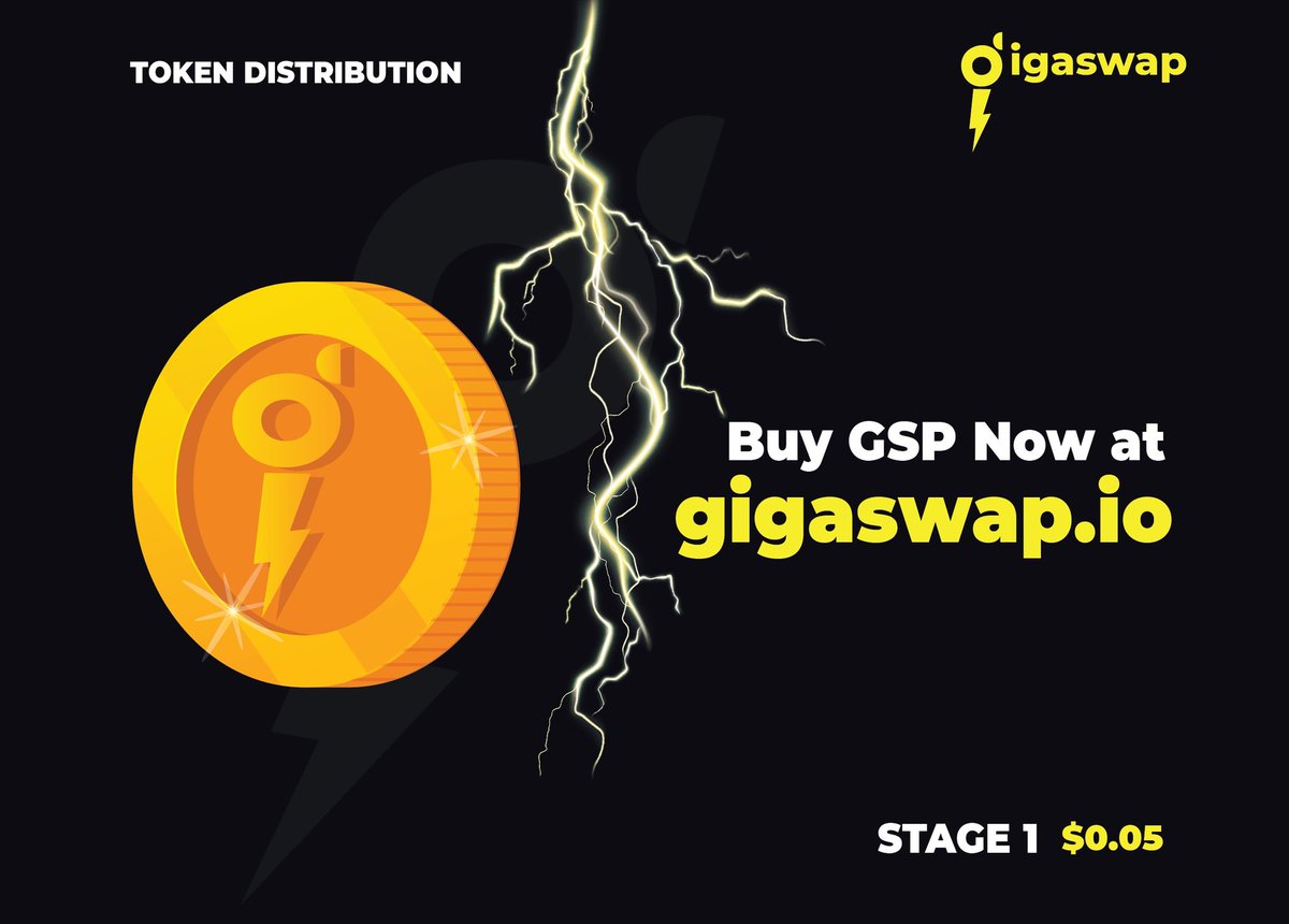 Gigaswapdex's tweet photo. Round 1 presale of $GSP tokens has begun. Go to https://t.co/Fy0O7URcIY to grab some GSP 🔥🚀

#gigaswap #presale #bsc #DeFi #BinanceSmartChain https://t.co/XtB1RlB1i2