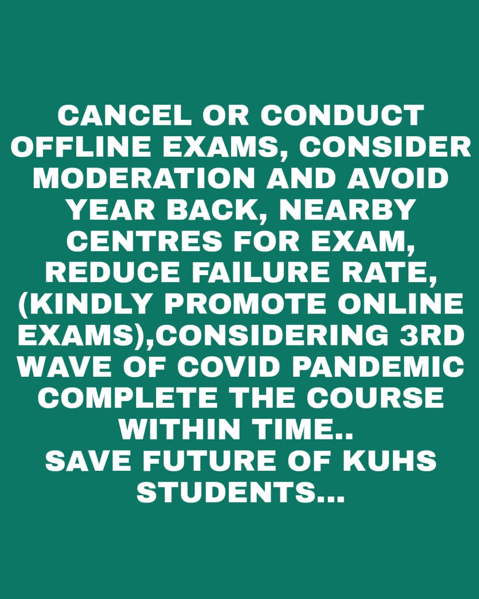 JiivaJoshi's tweet photo. #justiceforkuhsians
#examsonpandemic
#savefutureofkuhsians
#freezeyearback
@CMOKerala 
@AsianetNewsML 
@mathrubhuminews https://t.co/VNmmD38evs