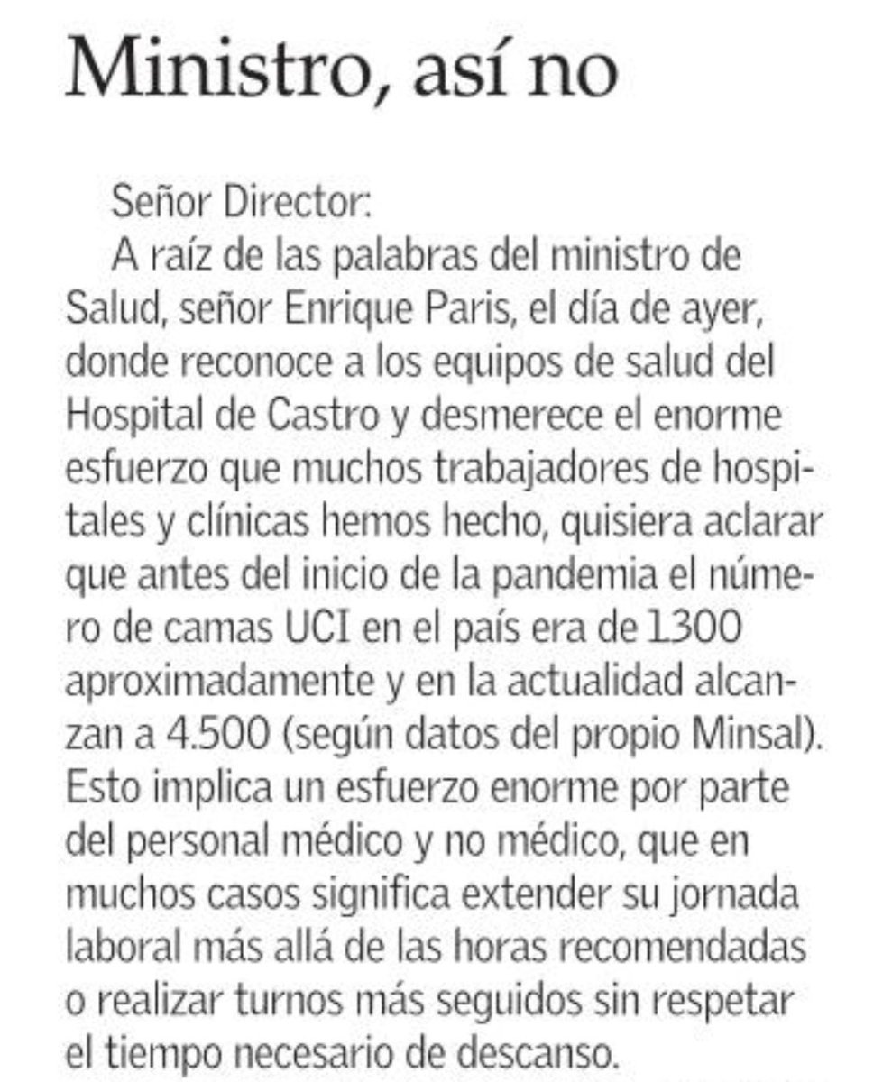 criordor's tweet image. 📢 Carta de la Dra Claudia Cortés Moncada, infectóloga "Ministro, así no" @cla_cor