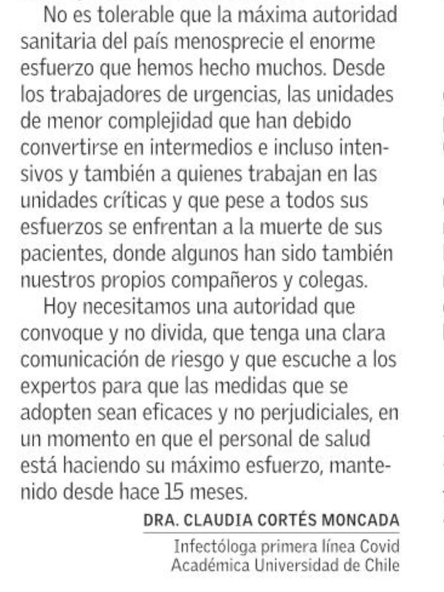 criordor's tweet image. 📢 Carta de la Dra Claudia Cortés Moncada, infectóloga "Ministro, así no" @cla_cor