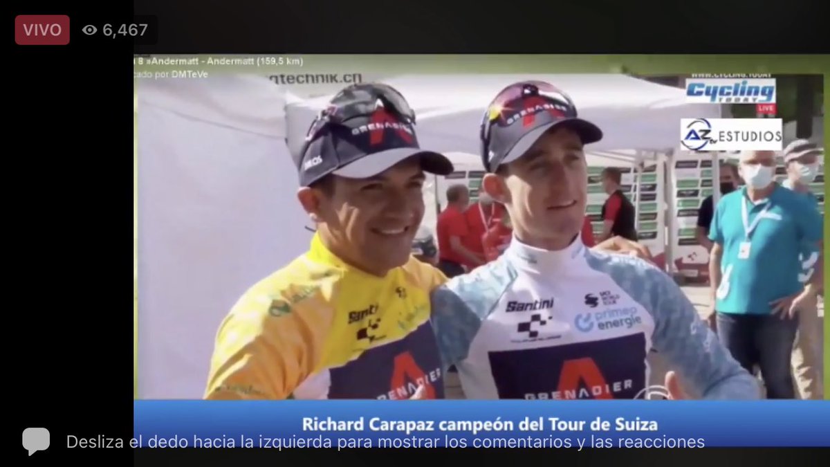 aleexxcordova's tweet photo. @RichardCarapazM @INEOSGrenadiers @GettySport Sin duda hoy es uno de los mejores momentos de tu vida deportiva #Mijin 🙌🏽 eres nuestro orgullo Ecuatoriano 🇪🇨
@RichardCarapazM 🚂🚴🏻🔥🔥
La locomotora del Carchi, quemando el pavimento🥇🏆
#ConLaBendiciónDeDios 💪🏽🙏🏽
#MindAndBodya360°🧠📚🏋🏽♀️ https://t.co/nfdAE2WrYP