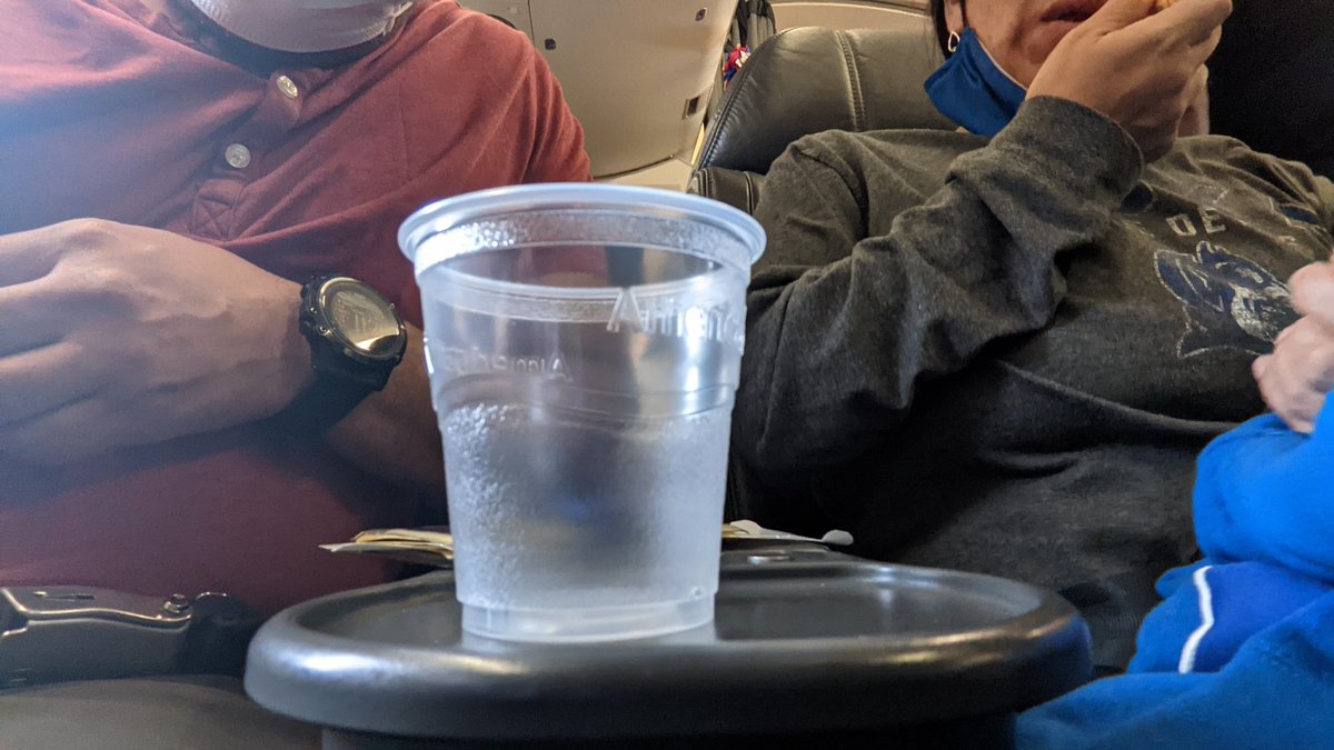 macho718's tweet photo. @AmericanAir @aairwaves worst FirstClass experience ever.  Seated in seat 2F on flight 5999 and there is trash in my seat and under.  So much for COVID cleaning.  That and the second class check in service.  Next time I should just fly @Delta https://t.co/9C23LZAUeM https://t.co/IsKfljdXPs