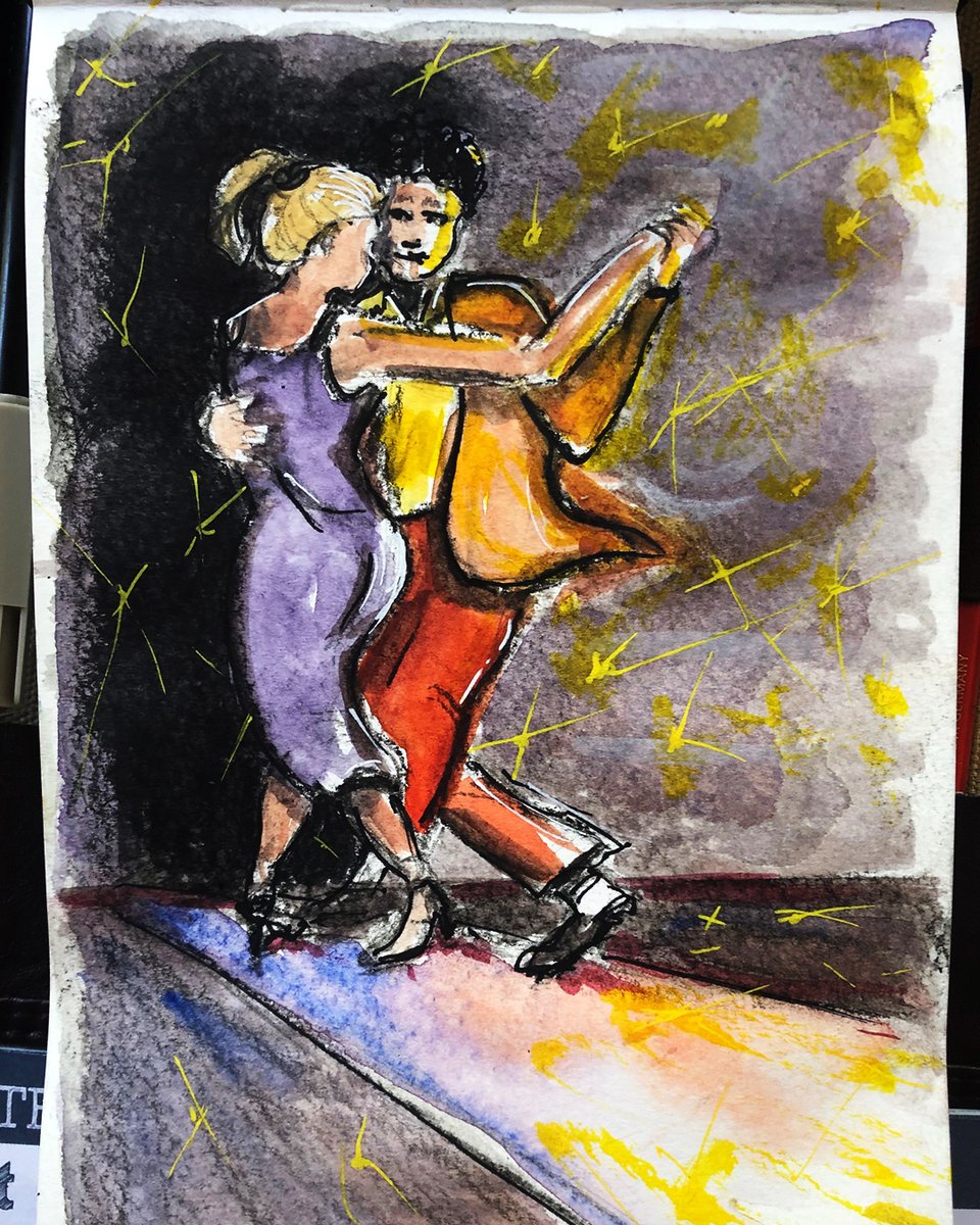 Study in my #sketchbook for a bigger Painting where I want to integrate urban landscape and dancers.

#mixedmedia #sketching #dailysketching #tango #tangodancers #fineliner #charcoal #artwork #art #figurativeart #ink #fineart #sketch #artgallery #figurativeart #viewartgallery