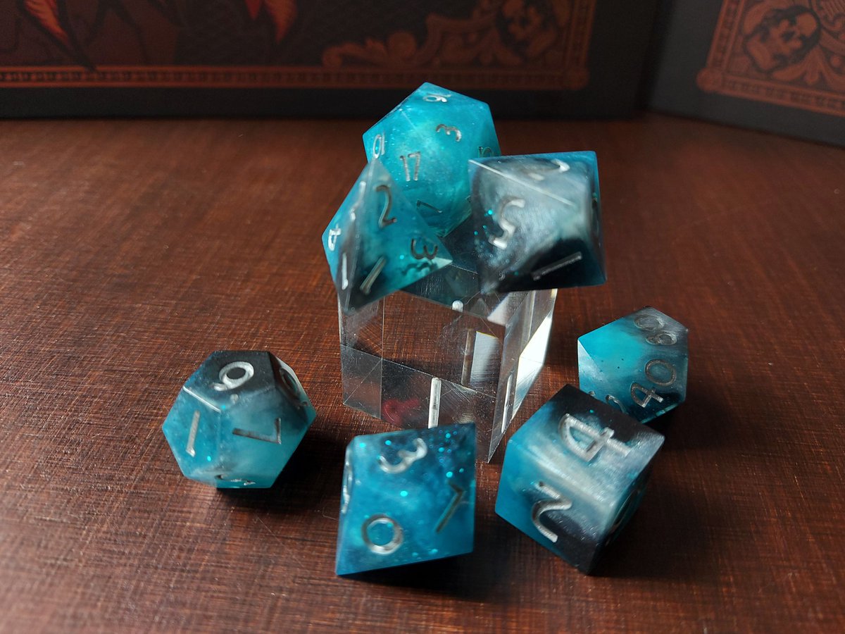 CatInTheDiceBag's tweet photo. Although its summer, it really gets cold in here... maybe due to the #darkice #galaxy #dice...who knows? I made a few sets but they have to be sanded and inked.
(Advertisement)
#dnd #rpg #ttrpg #dnd5e #epoxy #epoxyresin #resin #resinart #handmadedice #ice #diceset https://t.co/Y0YrGEtyM7