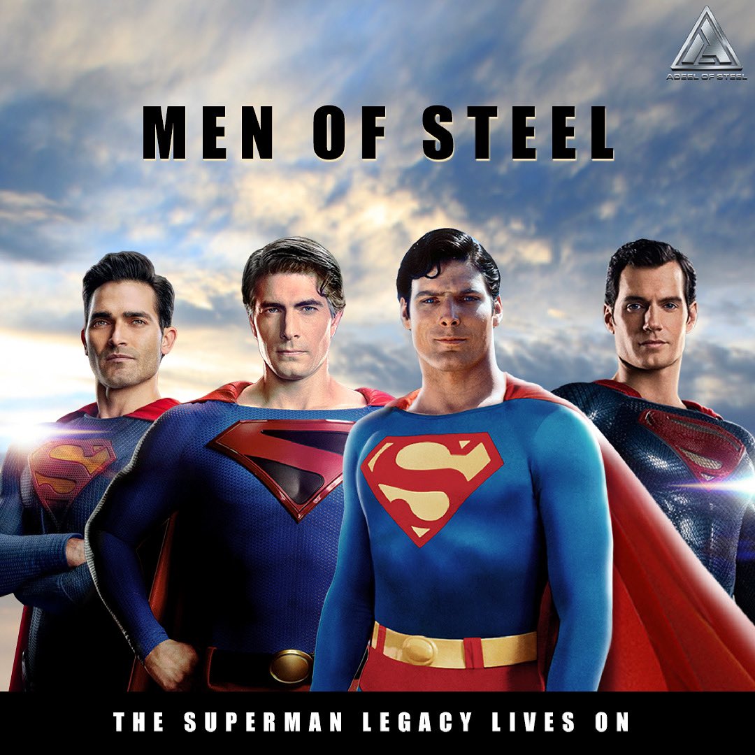 The Superman League. #Superman #ChristopherReeve #BrandonRouth #HenryCavill #TylerHoechlin