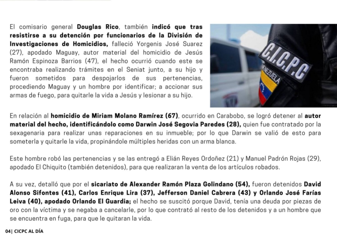 Les invito a leer la edición 119 del Boletín CICPC Al Día, todos los domingos, estamos convocados a una lectura, sobre parte de nuestras actividades y el quehacer de una institución dedicada a la paz y seguridad ciudadana. Estamos próximos a las celebraciones
