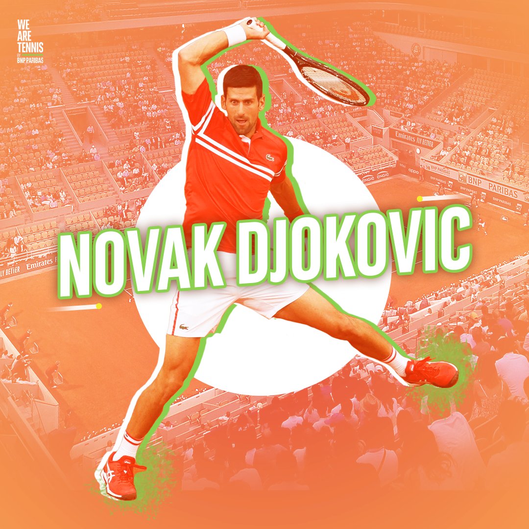 WeAreTennis's tweet photo. 🏆 DJOKOVIC WINS HIS 2ND ROLAND-GARROS 🏆

The World No.1 wins his 2nd title in Paris and 19th Grand Slam recovering two sets down vs Stefanos Tsitsipas 6-7 2-6 6-3 6-2 6-4! #RG21 https://t.co/bVu5soz9RS
