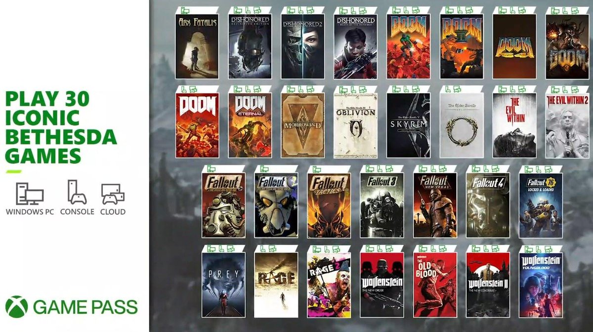 20 Bethesda games coming to Game Pass on Xbox, PC, and Cloud tomorrow
