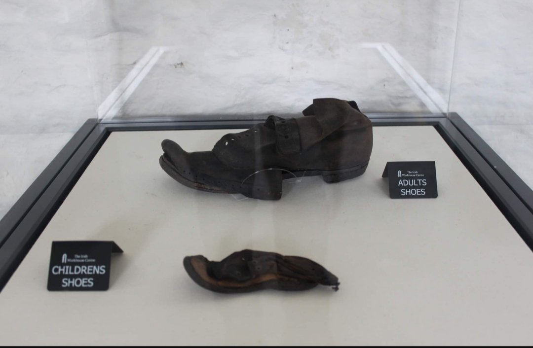 Last post of #museumsweek
 ‘Artefacts and personal objects can tell big stories.. Just look at these pauper shoes we have discovered at Portumna. Nothing expresses the sadness of workhouse children like those reminders of tiny feet.’  Dr Christy Cunniffe 

#WordsForTheFutureMW
