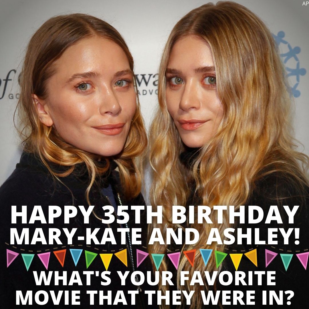 Happy birthday to Mary-Kate and Ashley Olsen!

The popular twins celebrate their 35th birthday today. 