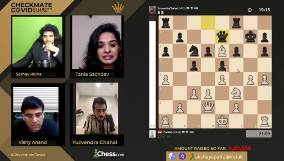 Yuzvendra Chahal To Face Viswanathan Anand In Chess To Raise Funds For  COVID-19 Relief