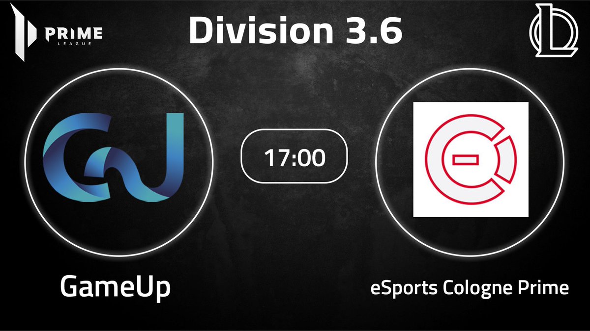 GameUp (@gameup_eu) on Twitter photo Today is the first day of the #PrimeLeague summer split for our team.
🆚 <a href="/esportscologne/">eSports Cologne</a> Prime
⏰ 17:00 UTC +2
Good luck and have fun!
#LeagueofLegends #esports #GUwin Today is the first day of the #PrimeLeague summer split for our team.
🆚 <a href="/esportscologne/">eSports Cologne</a> Prime
⏰ 17:00 UTC +2
Good luck and have fun!
#LeagueofLegends #esports #GUwin