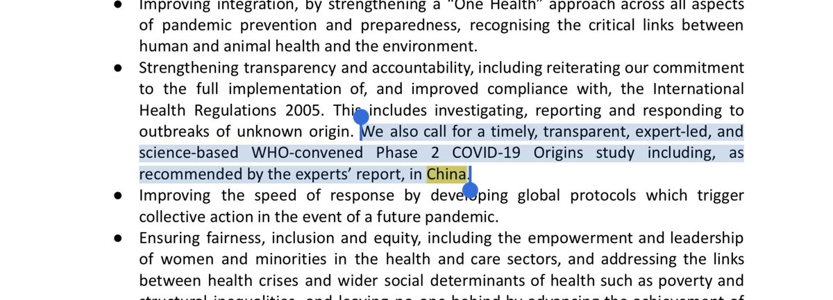 rbsw's tweet photo. JUST OUT
G7 communiqué

Four direct mentions of China:
- market practices
- COVID origins
- human rights in Xinjiang &amp; Hong Kong
- South &amp; East China Sea, Taiwan Strait https://t.co/NTMlqPnJkI