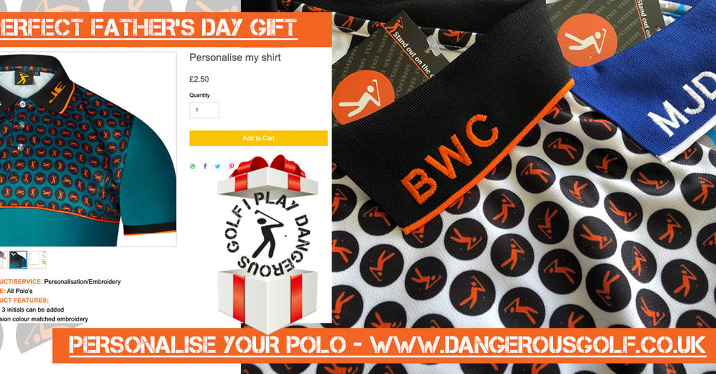 DangerousGolf's tweet photo. 🎁   GREAT GIFT IDEA FOR FATHER'S DAY   🎁
https://t.co/CnEOtB5JrH
Personalised Dangerous Golf Polo Shirts.  Personalisation can be added to any of our amazing selection of shirts.  Personalisation service is just £2.50.  Delivery time 5-7 working days.
#standoutonthecourse2021 https://t.co/dKuAbxDKcF