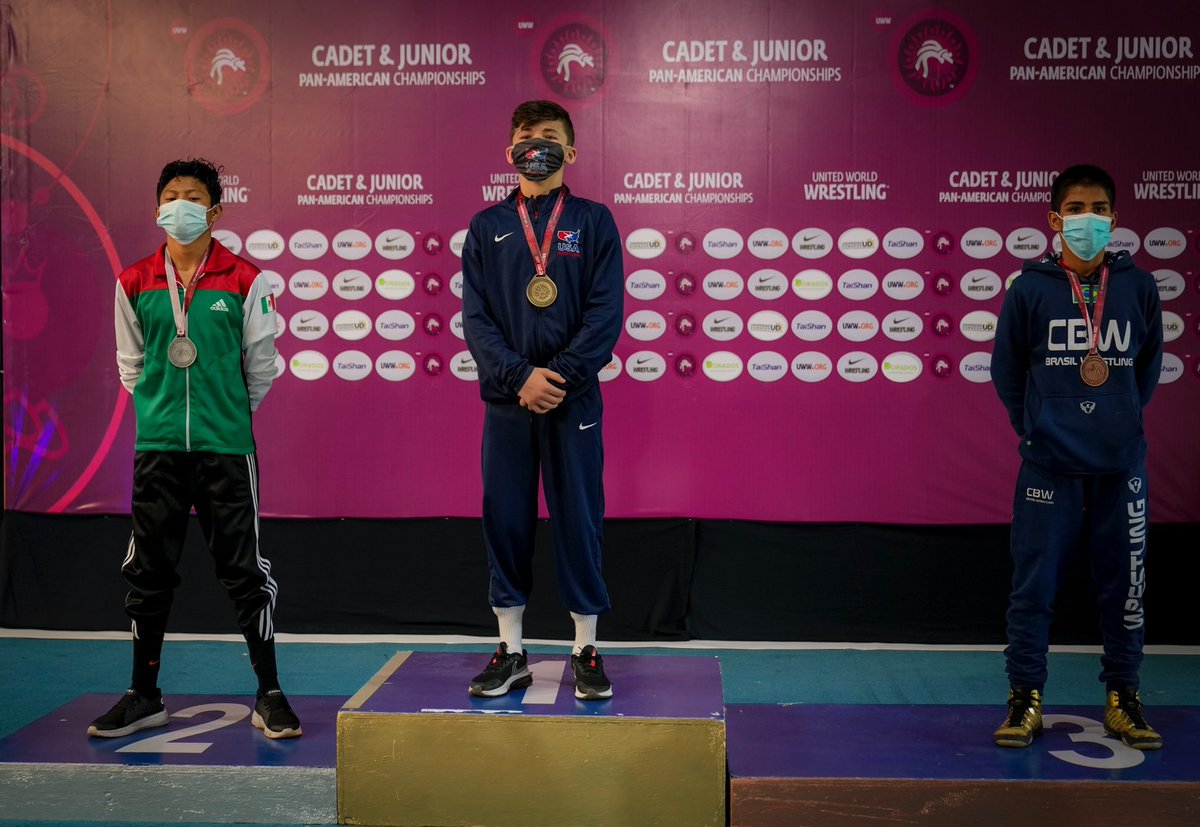 BoBassett06's tweet photo. Holy heck I am a 2x Pan Am World Champion! Running the flag around the mat was an unbelievable moment that I can’t describe! It motivates me even more.I will work harder and stay as consistent as possible until Worlds in July to run the flag again! #OnToBudapest #TeamUSA #PAStyle https://t.co/bMGSbW2IyX
