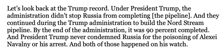 saletan's tweet photo. On @FoxNewsSunday, @mikepompeo claims that the Biden administration “permitted the Russian pipeline to continue to be built” into Europe, whereas Trump stood up to Russia.

Chris Wallace quickly and thoroughly corrects him. https://t.co/NZgZkAh3T5