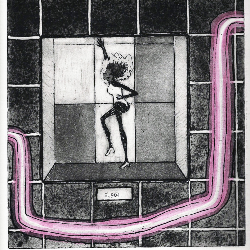 GraceExley's tweet photo. Etching. From a comic book I made. #comicbookart #etching https://t.co/d4UsHnqZQz