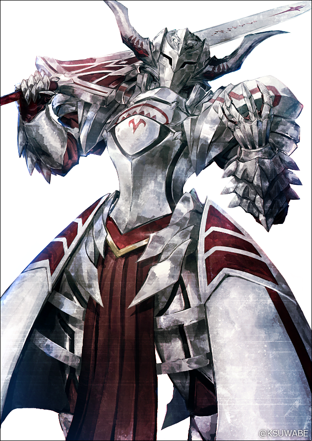 mordred (fate) ,mordred (fate/apocrypha) weapon armor sword 1girl solo helmet white background  illustration images