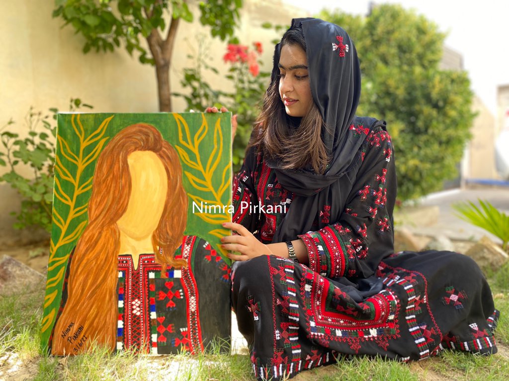 nimra_pirkani's tweet photo. ~She lives the Art.                                          #Meraki #Art #Balochistan https://t.co/wH8ewlMbjL