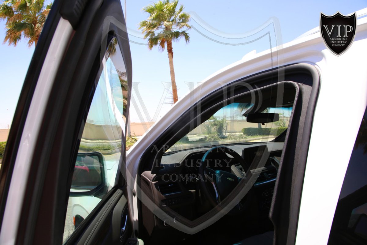 viparmouring's tweet photo. “Tahoe 2021 B6 New Challenge” 
 We are the first armoring company to introduce the new Chevrolet Tahoe 2021 armored in B6.
Our engineering and technical team successfully designed state of art armoring job, manufacturing ballistic glass, and developed new suspension system. https://t.co/Fp7eaNbC5w