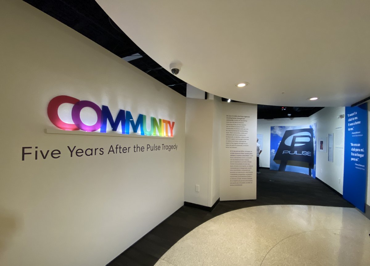 HistoryCenterFL's tweet photo. FINAL DAY OF FREE ADMISSION! Today is the last day of complimentary admission to the museum for our exhibition “Community: Five Years After the Pulse Tragedy.” The museum is open from noon to 5 p.m. today. #oneorlando #oneorlandocollection #OrlandoUnited https://t.co/OyEGxwjcKe