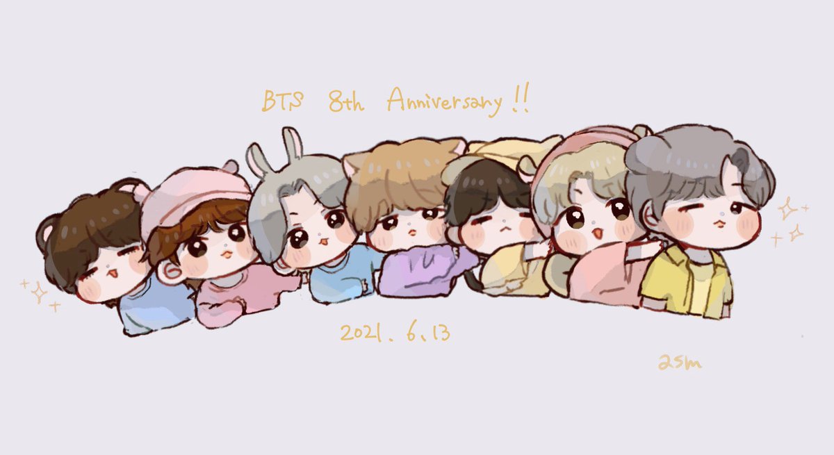 「#BTS8thAnniversary #8YearsToInfinityWith」|asm‎のイラスト