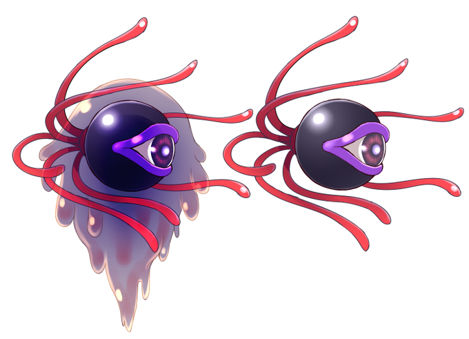 汎用性が高そうな目ん玉の敵を描きました 