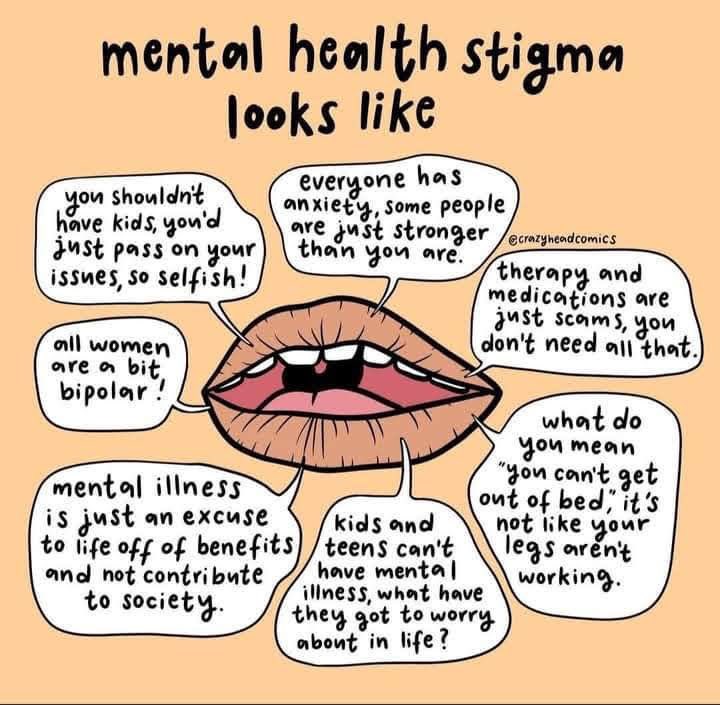 Have you ever wondered what Mental Health Stigma really looks like? 🤔 
STOP MENTAL HEALTH STIGMA! ❌ 
#mentalhealthmatters 
#stigma 
#stopthestigma 
#stopmentalhealthstigma