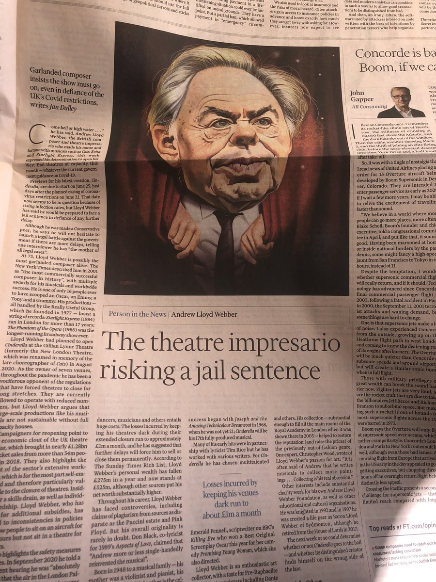 ClarenceRook's tweet photo. I’m hoping that a) #andrewloydwebber does go to prison and b) he isn’t given access to an instrument in prison so that we don’t have to undergo the torture of a musical about his ordeal https://t.co/mzLYNwLu45