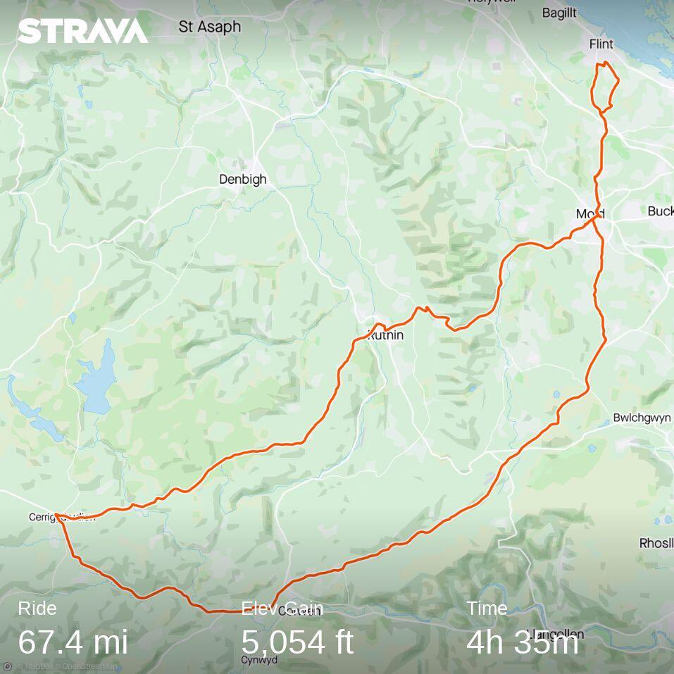 Check out my ride on Strava.
strava.app.link/iLXvOrIE3gb.     Hard day in the saddle today with plenty of hills, enjoying so great views. Preparation is going well and the miles are getting easier. 

justgiving.com/fundraising/ja…