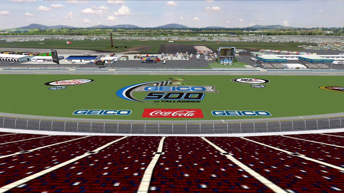 Randomj53's tweet photo. Ok, let's try this again, Happy RaceDay here from Talladega!! The start time is slated for 5:15 PM ET on my YouTube. #GEICO500 #NR2003 #GSS #GulfSummerSeries #NR2003 #Back2Summer https://t.co/mzZCzyDIB9