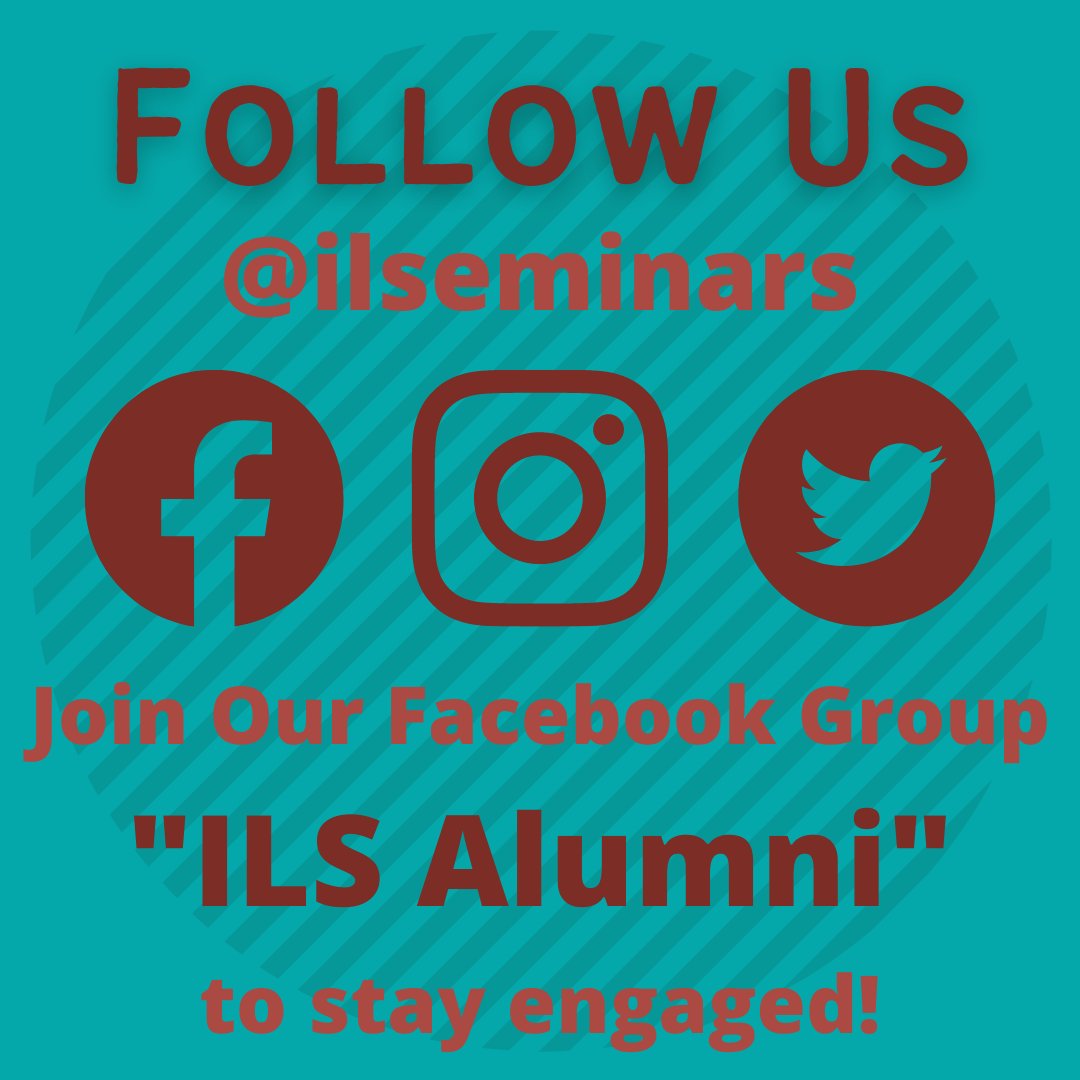 ILSeminars's tweet photo. That's a wrap on ILS 2021! Check out how to keep in touch with your fellow alumni, and welcome to the ILS family! https://t.co/4OkFnJXvUq