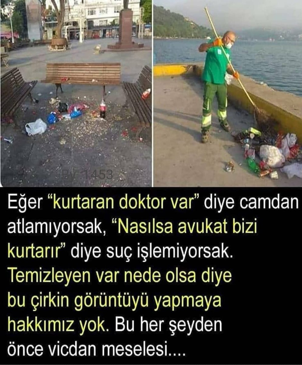 @ZehraErdogan65 @MetinErtan19 @_vatanmillet @HacOZAN7 @MSalcano @ErdoganGney4 @AkarsuEa @bilalbey25 @sakarpapatya @arifdenizodemis @SelukTatarolu2 @Belde_iBeyza @sonsevdabukucu @SahendeBen @Yusuf61dmr @FSilahtaroglu @BenollHikmet @cmeral @Erdem43110358 @rozcan29 Teşekkürler kardeşim sağolasın Varol 👍🌷🇹🇷💐
'Temizlik imandan gelir'
Lütfen artık çevremizi temiz tutalım, sigara kağıdını,naylonu, paketini, izmaritini yerlere, denize, çimenlere, sahilde kumlara, ormana, tarlaya atmayın✅