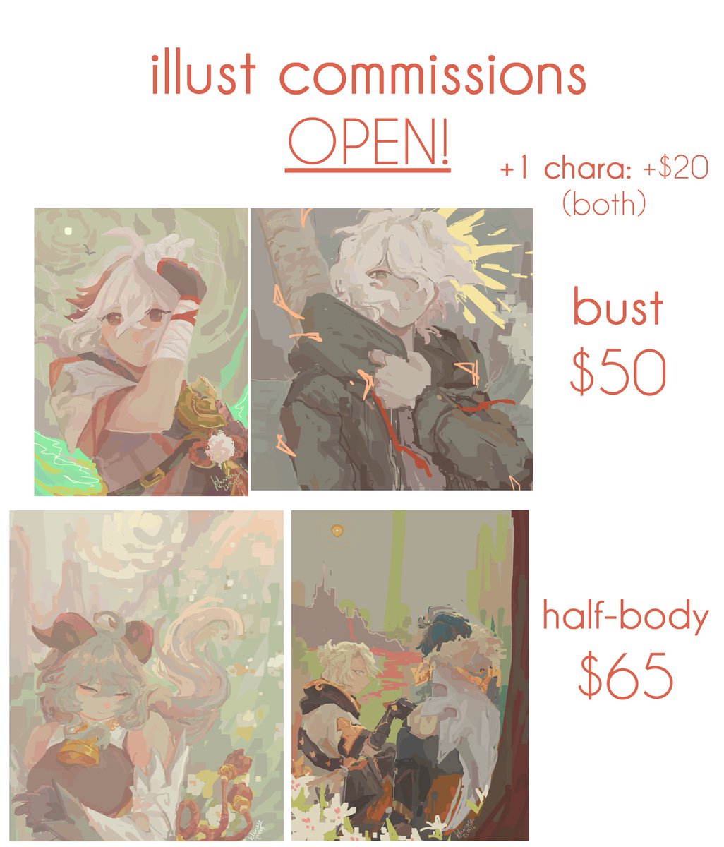 summer commissions! :>
since i'm on break now💃

link: https://t.co/AX5ASkAPJj 