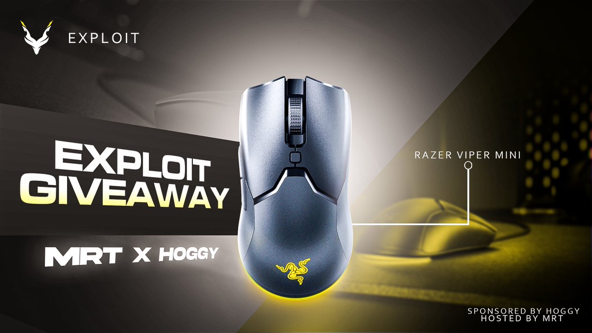 ExploitMrt's tweet image. Razer Viper Mini Giveaway! 
Prize: Razer Viper Mini Mouse

Rules to enter:
-Follow @ExploitMrt &amp;amp; @Hoggyfn
-Like and Retweet   
-Tag 3 Friend 

•Ends in 7 Days
Good Luck