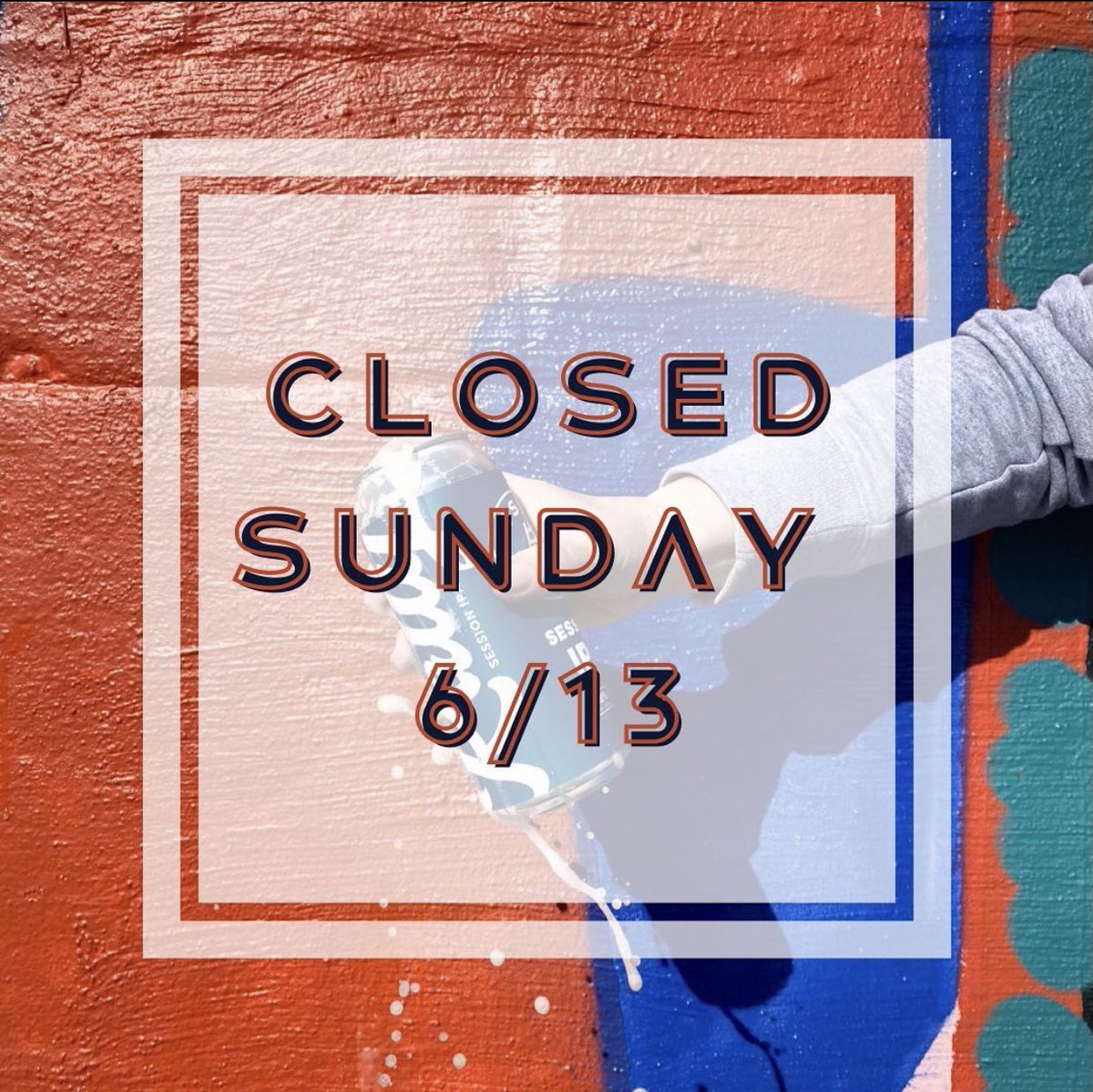 Both locations are closed today for a staff outing!