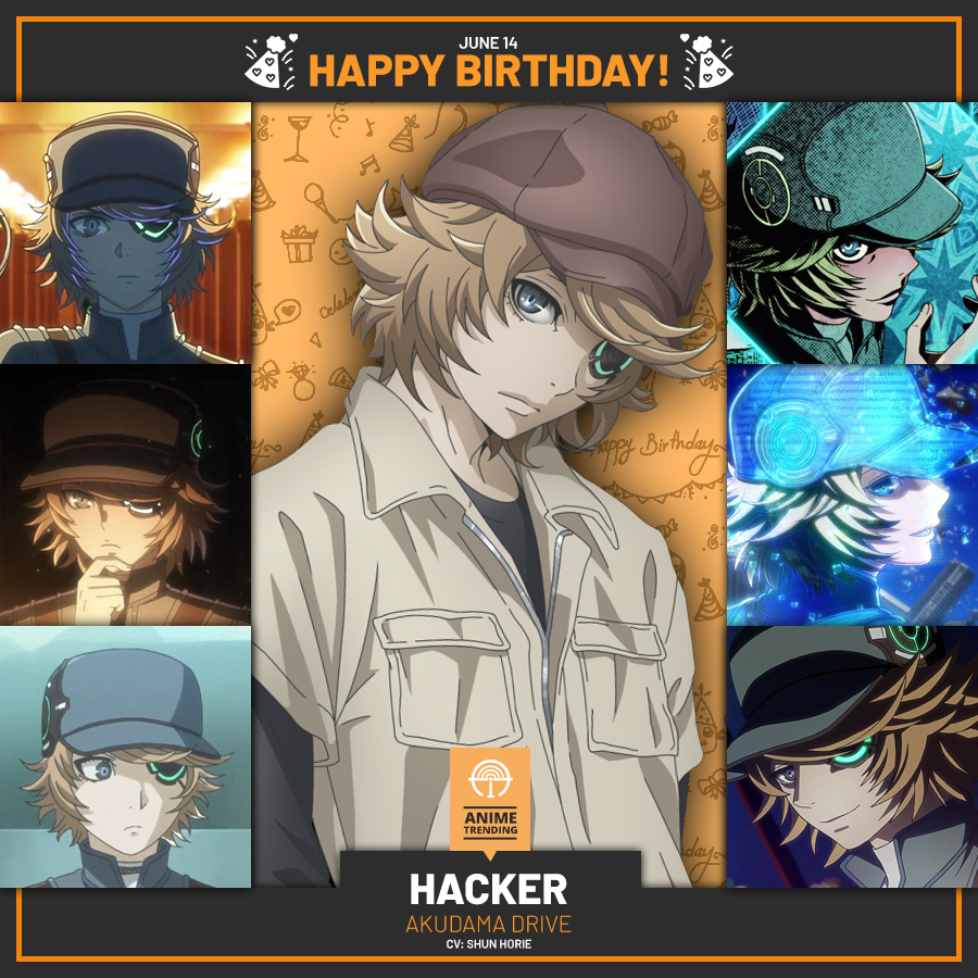 AniTrendz's tweet photo. (6/14 Japan) Happy Birthday to Hacker from Akudama Drive! ( Anime of the Year 2020 in the #7thATA ) https://t.co/0YSPRic0YY