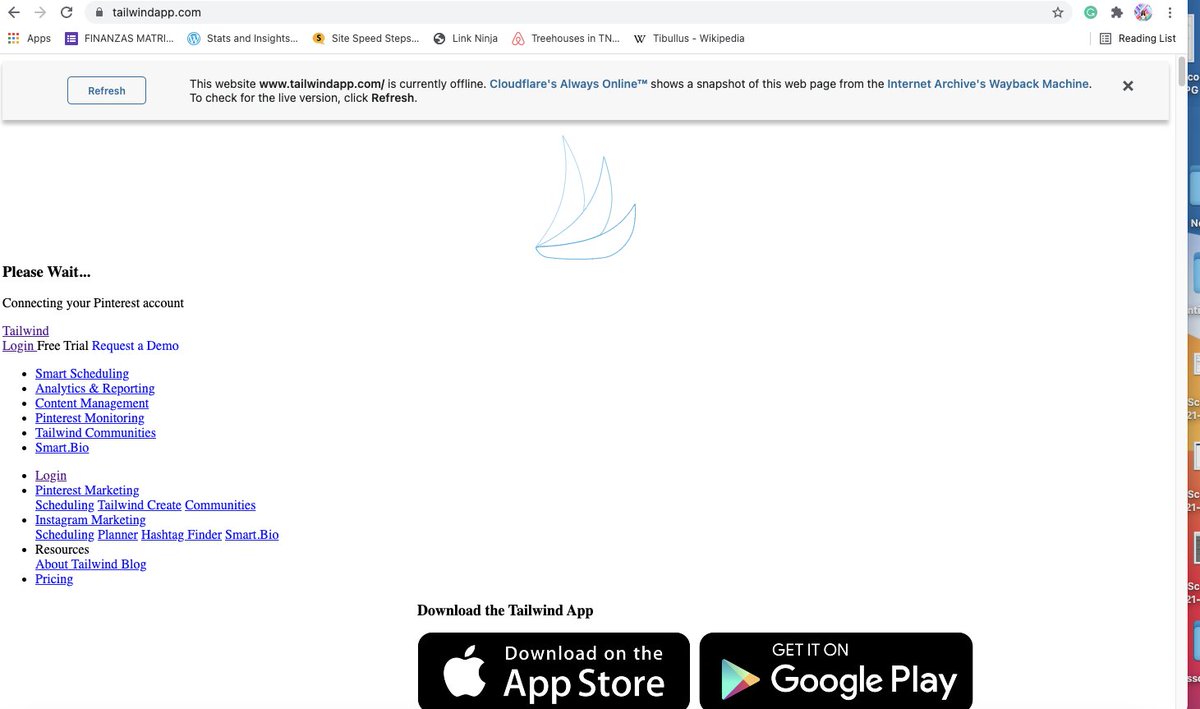 gringajourneys's tweet photo. @TailwindApp heads up! Many of us are having issues accessing your site. https://t.co/U9g0BNINpB