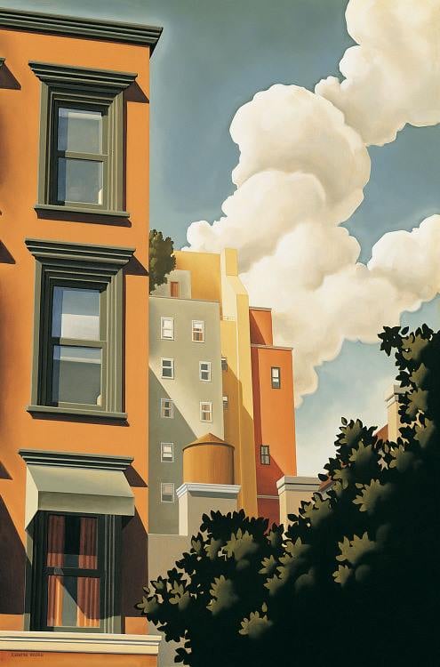 Kenton Nelson, Walking Briskly East, oil on panel