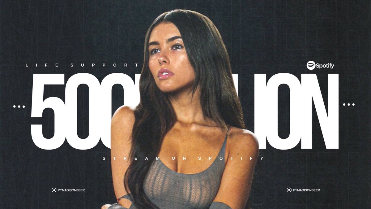 pymadisonbeer's tweet image. “Life Support” de @madisonbeer ha superado los 500M de reproducciones en Spotify.

 – Actualmente es uno de los álbumes femeninos más transmitidos del 2021 en la plataforma.