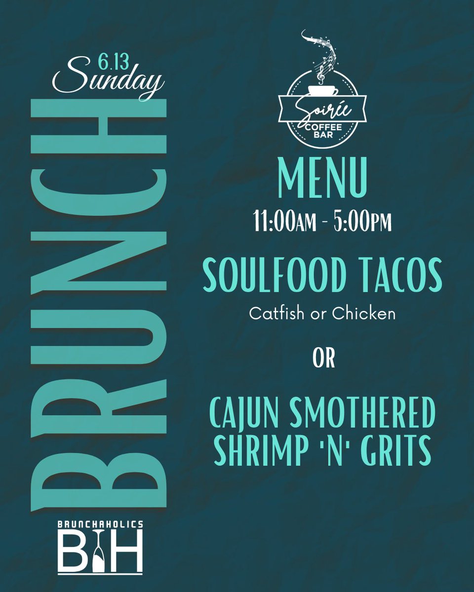 soireecoffeebar's tweet photo. Join us for brunch today from 11am-5pm! 🍽 @Brunchaholics_ https://t.co/V3rGiwabVc