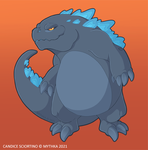Một thiết kế siêu đáng yêu về chú khủng long Godzilla? Hãy cùng xem bức vẽ chibi này! Thiết kế đơn giản nhưng không kém phần tinh tế và đầy màu sắc, chibi Godzilla sẽ khiến bạn không thể rời mắt. Chẳng còn gì tuyệt vời hơn khi được chiêm ngưỡng tác phẩm nghệ thuật đẹp mắt này trong thập kỷ mới sắp tới đây.
