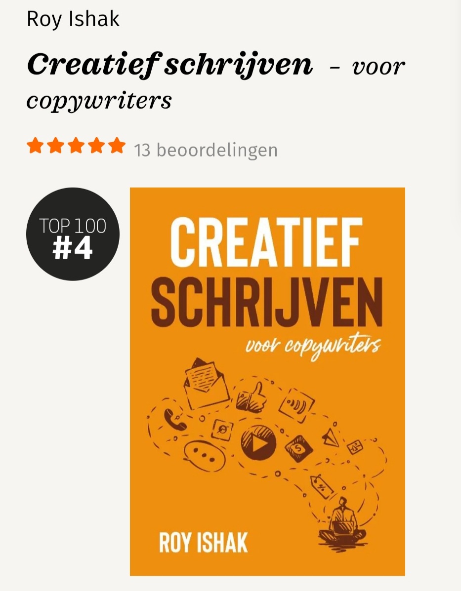 Na al die juichende recensies van bij mij bekende tekstschrijvers, bloggers en copywriters kan ik natuurlijk niet achterblijven. Zojuist besteld <a href="/royishak/">Roy Ishak</a>